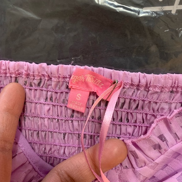 NWT Dolls Kills x Sugar Thrillz Made U Blush Gingham Crop Top Size Small - Picture 10 of 13